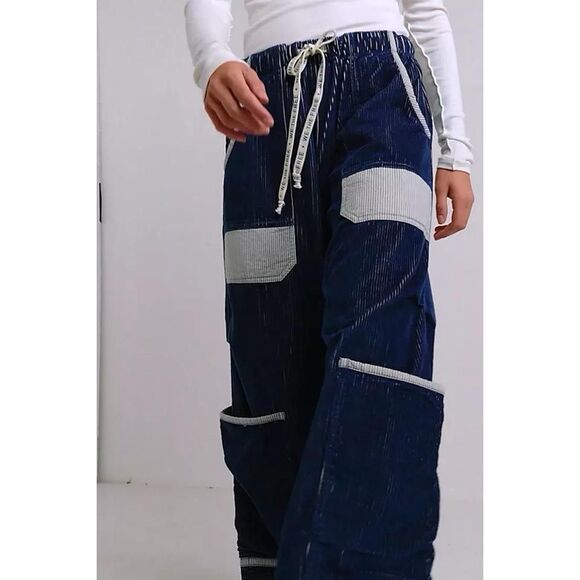 New Free People We The Free Amethyst Wide-Leg Pull-On Corduroy Jeans S - Picture 4 of 10